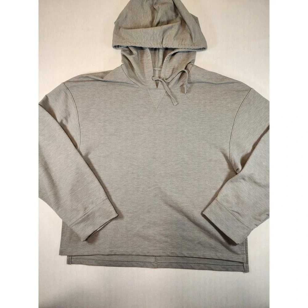 Nike Yoga Dri-FIT Hoodie‎ Womens Small Gray Pullover Sweatshirt CZ9148-063